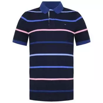 Мужская темно-синяя рубашка-поло в полоску Paris Eden Park, синий