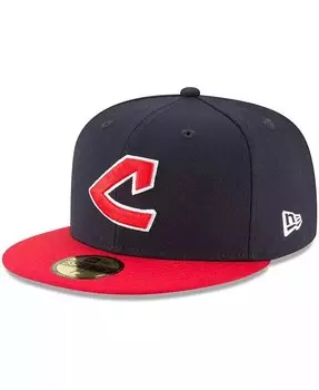 Мужская темно-синяя шляпа Cleveland Guardians Cooperstown Collection Wool 59FIFTY приталенная шляпа New Era, синий