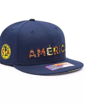 Мужская темно-синяя шляпа Club America Dia De Los Muertos Snapback с цветочным принтом Fan Ink
