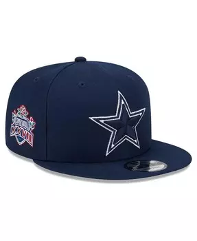 Мужская темно-синяя шляпа Dallas Cowboys с основной нашивкой 9FIFTY Snapback New Era