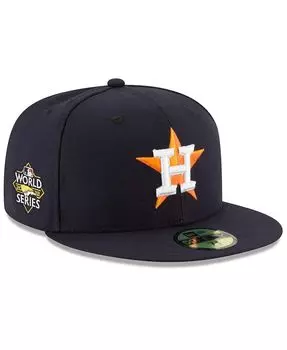 Мужская темно-синяя шляпа Houston Astros World Series 2022 с боковой нашивкой 59FIFTY. New Era