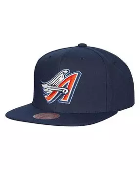 Мужская темно-синяя шляпа Los Angeles Angels Cooperstown Collection Evergreen Snapback Mitchell & Ness