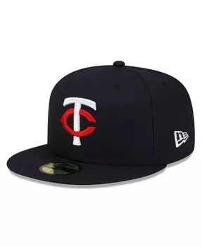 Мужская темно-синяя шляпа Minnesota Twins Authentic Collection Home 59Fifty 2023 New Era