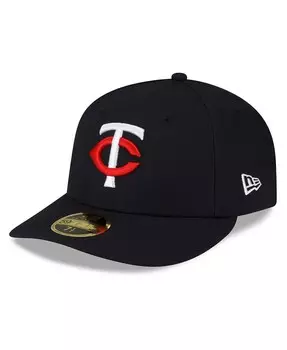 Мужская темно-синяя шляпа Minnesota Twins Authentic Collection Low Profile Home 59FIFTY 2023 New Era