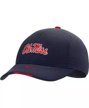 Мужская темно-синяя шляпа Ole Miss Rebels 2022 Sideline Classic99 Swoosh Performance Flex Hat Nike, синий