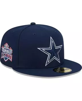 Мужская темно-синяя шляпа с основной нашивкой Dallas Cowboys 59FIFTY. New Era