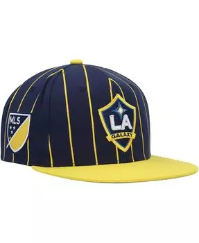 Мужская темно-синяя шляпа Snapback с булавкой LA Galaxy Team Mitchell & Ness