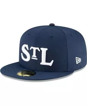 Мужская темно-синяя шляпа St. Louis Stars Cooperstown Collection Turn Back The Clock 59FIFTY приталенная шляпа New Era
