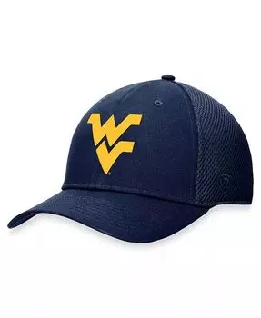 Мужская темно-синяя шляпа West Virginia Mountaineers Spacer Flex Top Of The World, синий