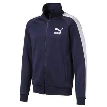 Мужская темно-синяя спортивная куртка Iconic t7 Puma, синий