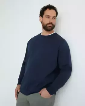 Мужская темно-синяя толстовка больших размеров Hackett, тёмно-синий