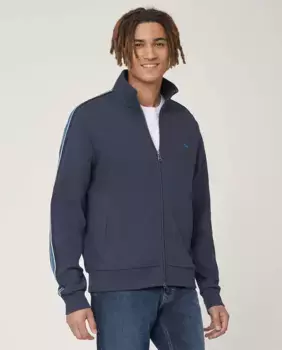 Мужская темно-синяя толстовка на молнии и тесьме Harmont&Blaine, тёмно-синий