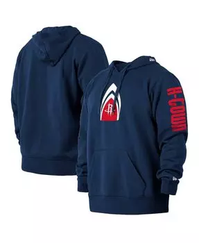 Мужская темно-синяя толстовка с капюшоном houston rockets 2021/22 city edition big and tall pullover New Era, синий