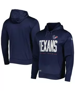 Мужская темно-синяя толстовка с капюшоном houston texans combine authentic huddle up pullover New Era, синий