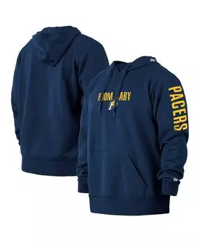 Мужская темно-синяя толстовка с капюшоном indiana pacers 2021/22 city edition big and tall pullover New Era, синий