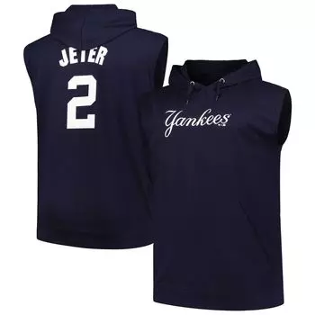 Мужская темно-синяя толстовка с капюшоном с логотипом Derek Jeter New York Yankees, имя и номер Fanatics