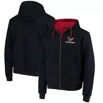 Мужская темно-синяя толстовка с молнией во всю длину на термоподкладке Dunbrooke Houston Texans Craftsman