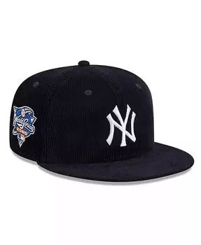 Мужская темно-синяя вельветовая шляпа New York Yankees Throwback 59FIFTY приталенная шляпа New Era, синий