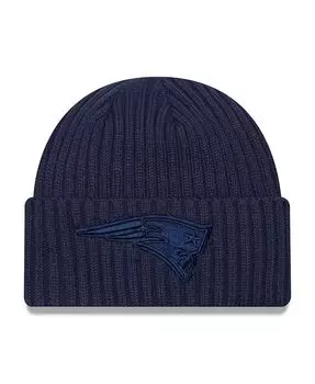 Мужская темно-синяя вязаная шапка New England Patriots Color Pack с манжетами New Era, синий