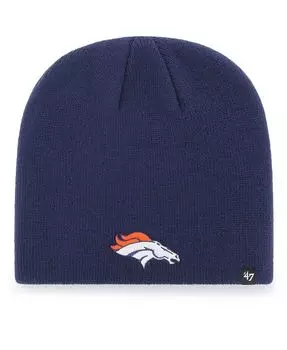 Мужская темно-синяя вязаная шапка с логотипом Denver Broncos Primary '47 Brand, синий