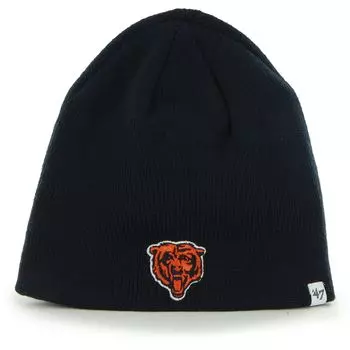 Мужская темно-синяя вязаная шапка с логотипом Chicago Bears '47