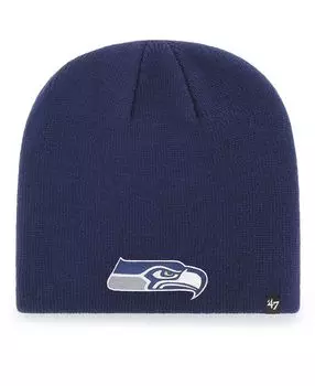 Мужская темно-синяя вязаная шапка с логотипом Seattle Seahawks Primary '47 Brand
