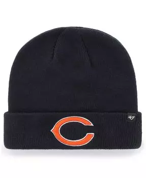 Мужская темно-синяя вязаная шапка с манжетами '47 Chicago Bears Primary Basic '47 Brand