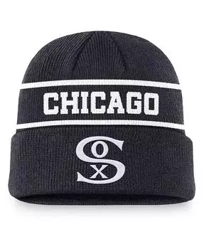 Мужская темно-синяя вязаная шапка с манжетами Chicago White Sox Cooperstown Collection Rewind Terra Nike, синий