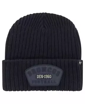 Мужская темно-синяя вязаная шапка с манжетами Denver Broncos Ridgeway '47 Brand, синий