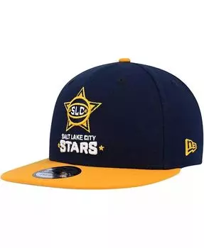 Мужская темно-синяя, золотистая кепка Snapback Salt Lake City Stars 2022-23 NBA G League Draft 9FIFTY New Era, синий