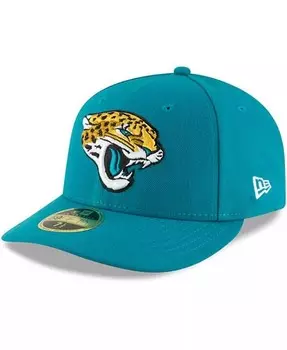 Мужская темно-зеленая приталенная шляпа Jacksonville Jaguars Omaha Low Profile 59FIFTY New Era, синий