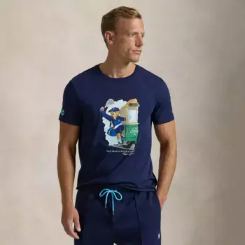 Мужская теннисная футболка с Polo Bear Australian Open Ralph Lauren Polo Ralph Lauren, темно-синий
