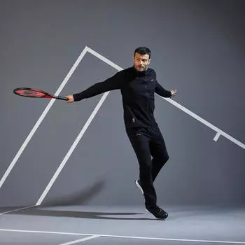 Мужская теннисная куртка - TJA 500 Thermic черная ARTENGO, черный