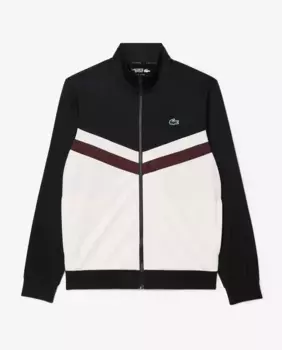 Мужская теннисная толстовка с устойчивой к истиранию застежкой-молнией Lacoste, черный