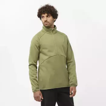 Мужская теплая толстовка Salomon Essential с застежкой-молнией на половину длины, коричневый