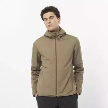 Мужская теплая толстовка Salomon Outline Hybrid, коричневый
