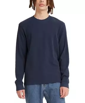 Мужская термо-футболка с длинными рукавами вафельной вязки Levi's, синий