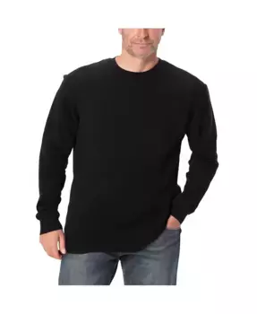 Мужская термофутболка с вафельной вязкой Crewneck KingSize, черный