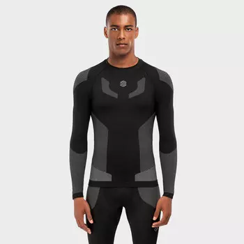 Мужская термофутболка Siroko, черный/серый