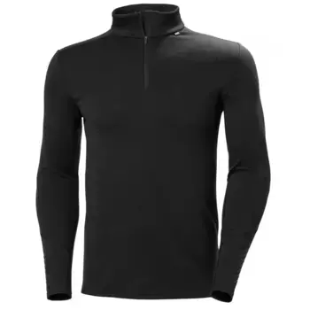 Мужская терморубашка Lifa Merino Midweight 1/2 на молнии Helly Hansen, чёрный