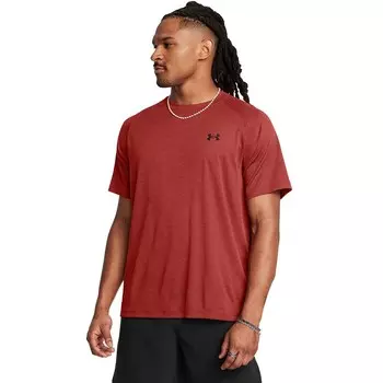 Мужская текстурированная футболка с короткими рукавами Under Armour Tech, цвет Earthen Orange