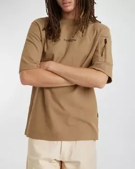 Мужская текстурированная футболка с твитером P-3 G-STAR RAW, цвет Safari