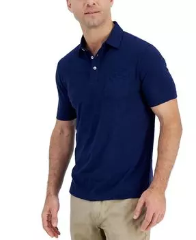 Мужская текстурированная рубашка-поло обычного кроя Club Room, цвет Navy Blue