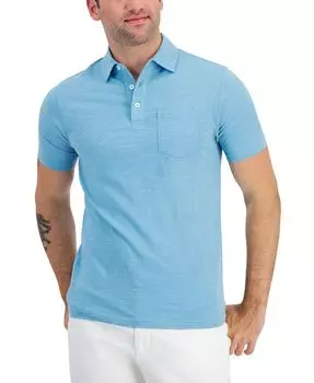 Мужская текстурированная рубашка-поло обычного кроя Club Room, цвет Quick Dip