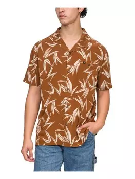 Мужская тканая рубашка на пуговицах с принтом Junk Food, цвет Monks Robe