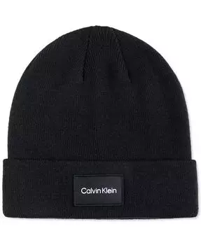 Мужская тканая шапка с логотипом Calvin Klein, черный