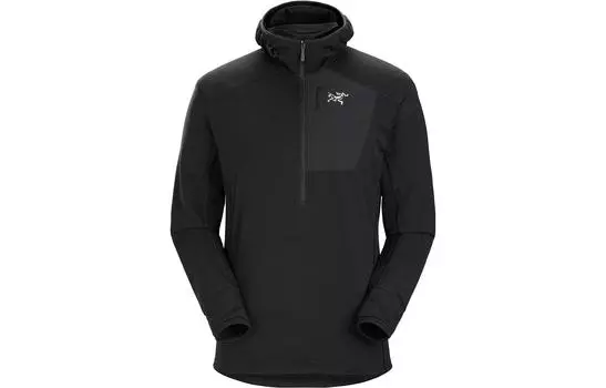 Толстовка мужская Arcteryx с белым логотипом, черный