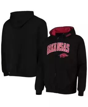 Мужская толстовка Arkansas Razorbacks Arch Logo 3.0 с молнией Colosseum, черный