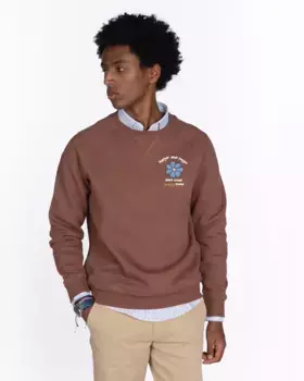 Мужская толстовка без капюшона с крупным принтом Harper & Neyer, светло-коричневый