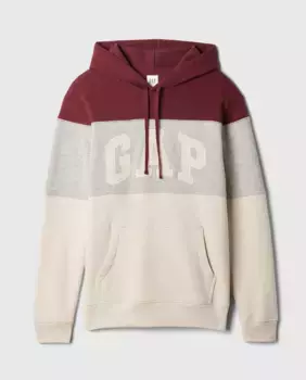 Мужская толстовка без молнии с капюшоном и логотипом бренда Gap, красный